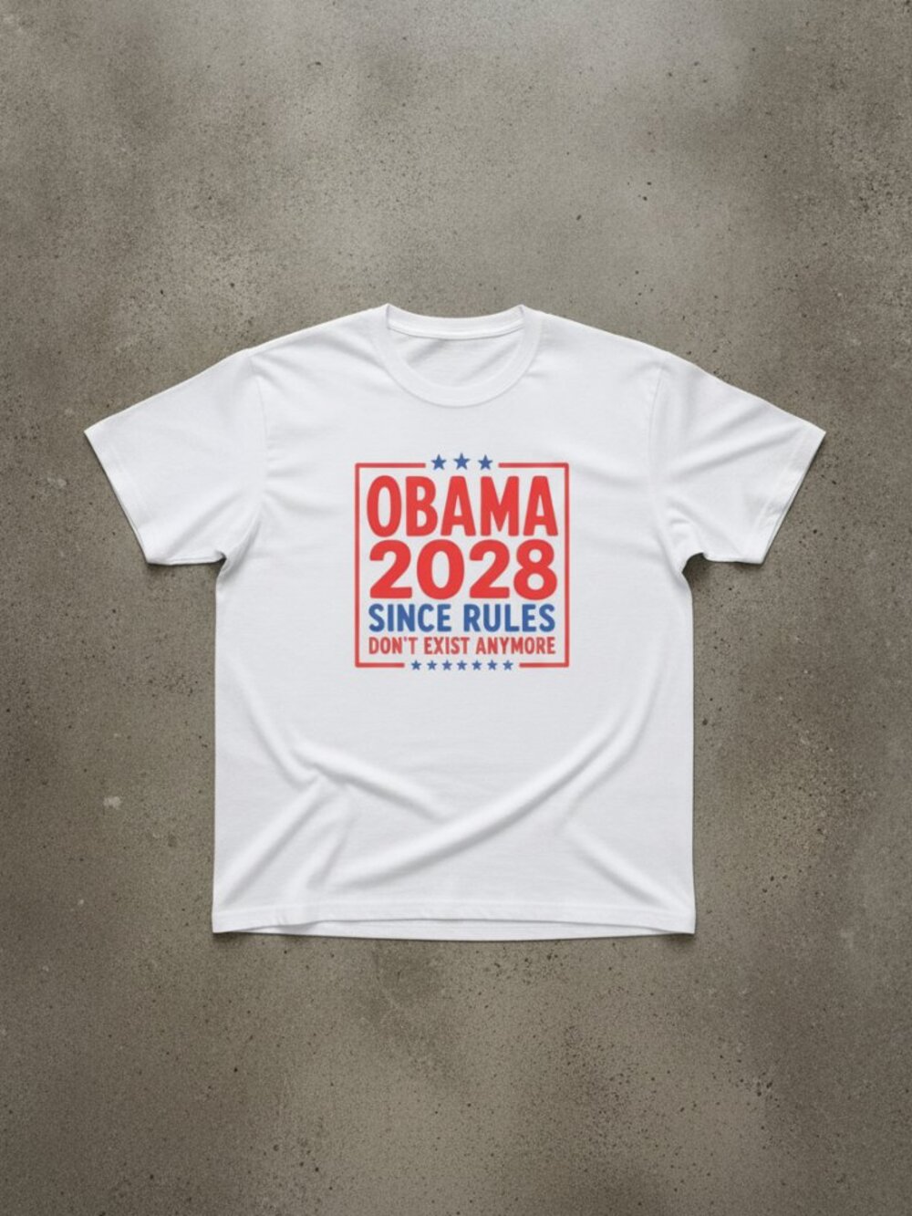 Obama 2028 Political Graphic T-Shirt | Patriotic Red White & Blue Tee